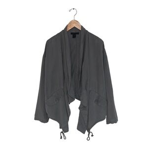 Maison Cinqcent Jacket Women's Size Medium Khaki Green Grey Tencel Lightweight‎